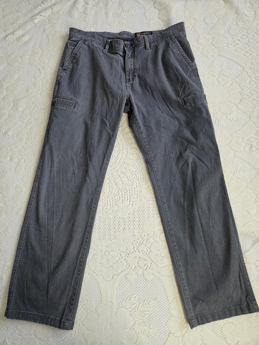 Weatherproof Men's Pants Utility Charcoal Gray Straight-Leg 36